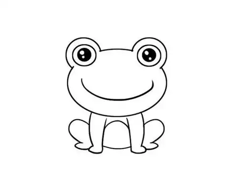 青蛙准备过冬简笔画