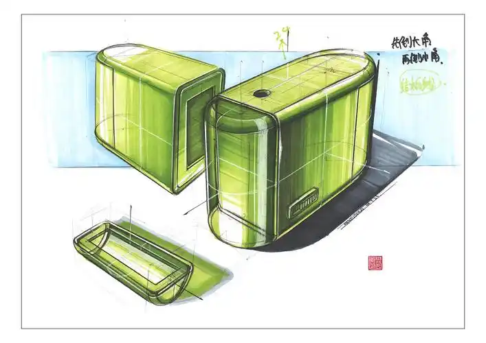 工业设计手绘产品-马克笔上色