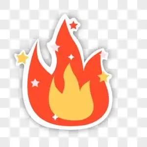 火火苗卡纸可爱图片绘画图片素材