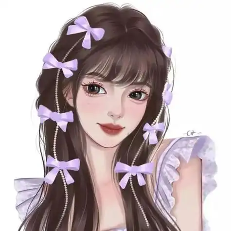 甜美风高清手绘女生头像