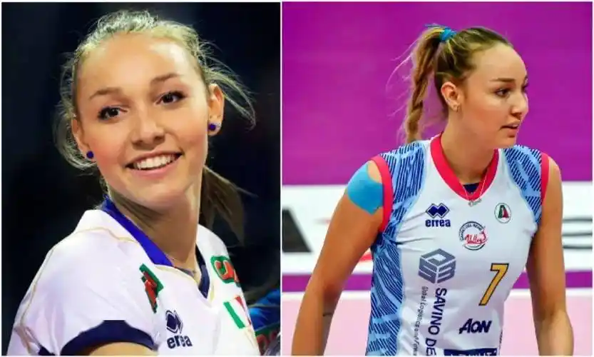 俄罗斯女排最美球员00后身高1米9喜欢沙滩晒太阳很爱笑意大利豪门抢着