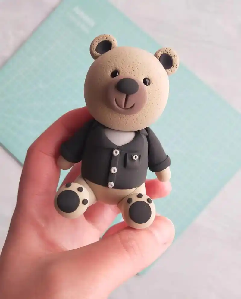 手作diy #超轻粘土手工 最近特别喜欢捏制小熊.目前 - 抖音