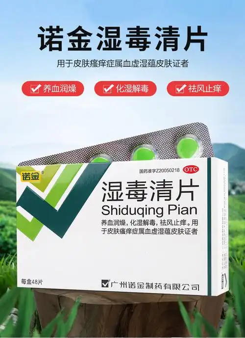 诺金 湿毒清片48片养血润燥化湿解毒祛风止痒皮肤瘙痒口服用药喏金斯