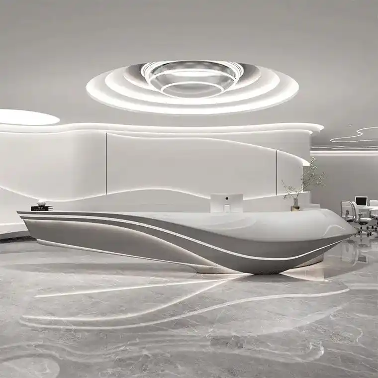 大气简约公司美容院前台效果图分享推荐.