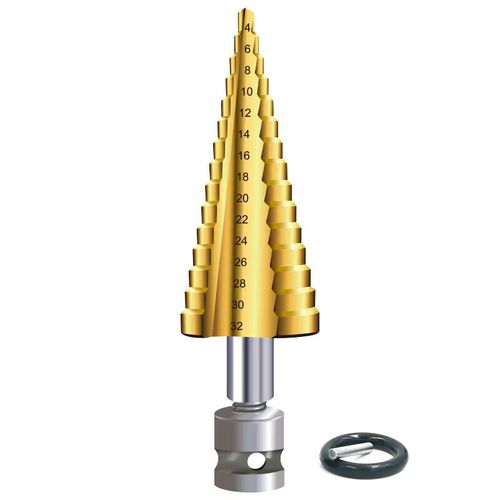 瀚时恒业 宝塔钻头电动扳手钻头木工开孔器风炮转换头阶梯钻头模板