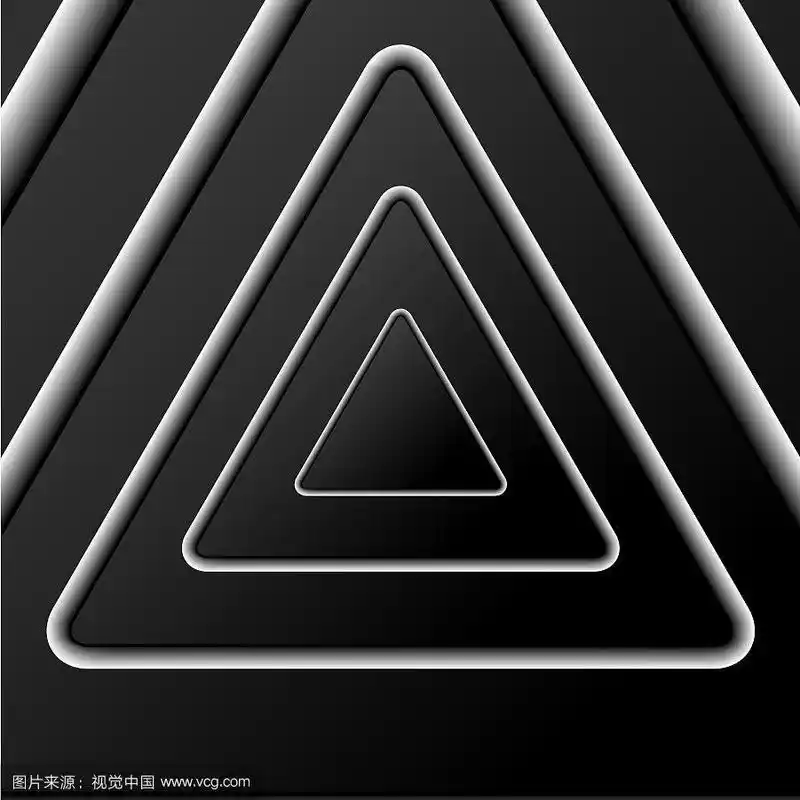 带有阴影的黑色三角形的抽象背景