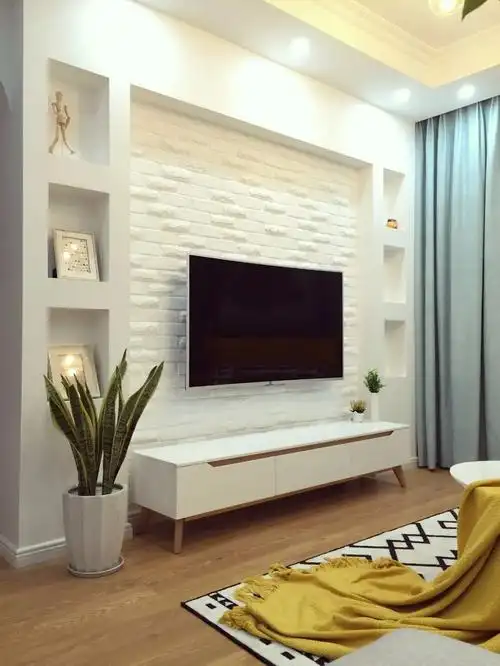 电视机壁挂安装装出简洁的电视墙看起来就很大方