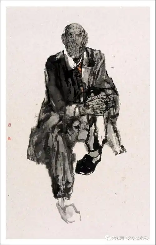 水墨塑造与精神 —— 中国实力派现实主义军旅画家陈钰铭风情人物水墨