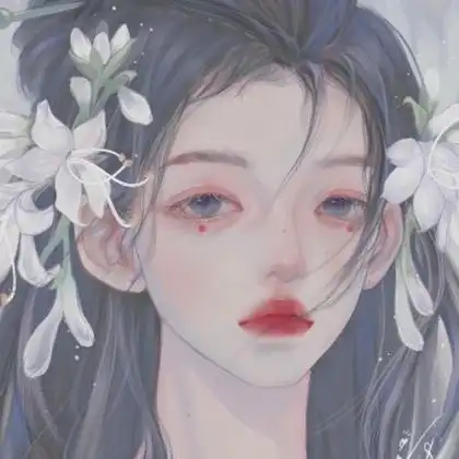 手绘头像女生唯美冷傲