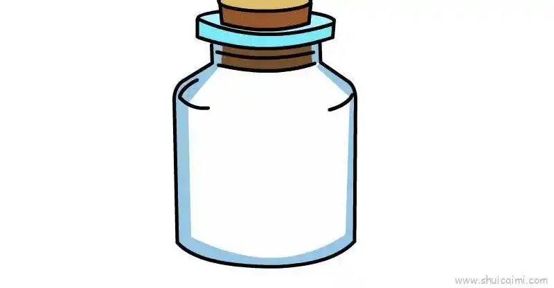 玻璃瓶简笔画画法图解
