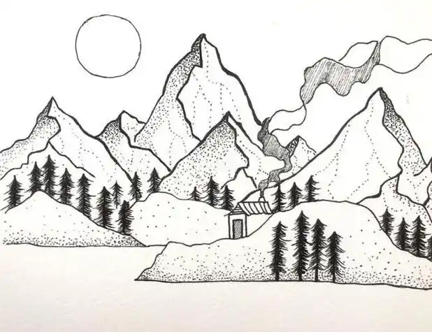 风景画简笔画古风 简笔画图片大全-蒲城教育文学网