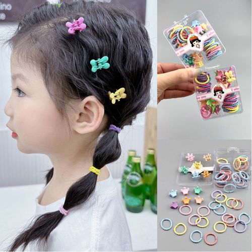 女童宝宝扎头发皮筋不伤发弹性发绳婴儿扎小揪揪小号拇指发圈头绳