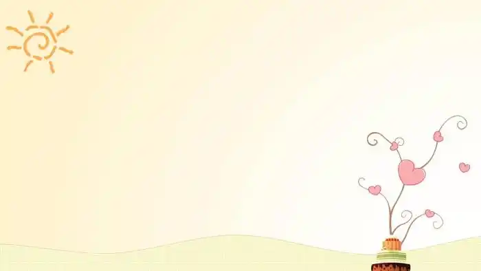 10张可爱卡通插画风格ppt背景图片