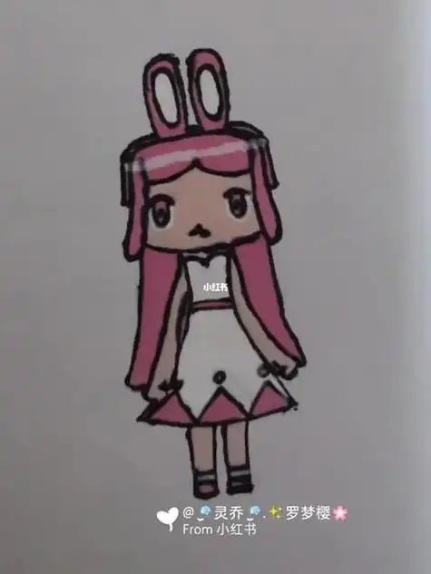 兔美美简笔画 画迷你世界兔美美简笔画