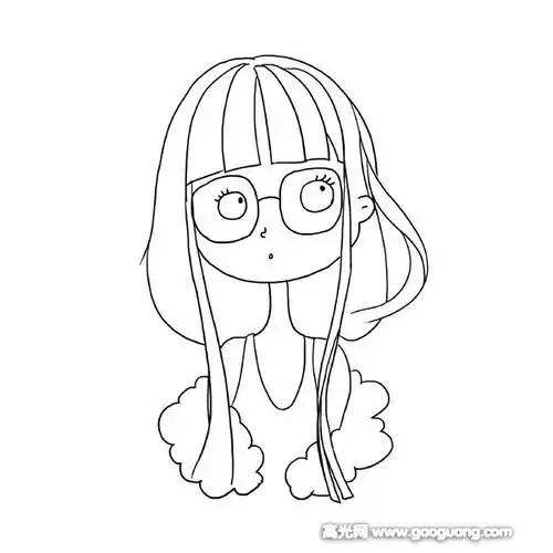 呆萌小女孩简笔画画法小女孩简笔画教程图可爱女孩简笔画简单的小女孩