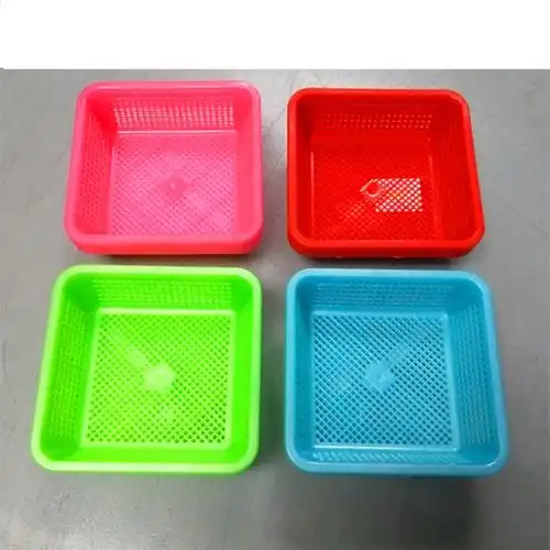 收纳用品 收纳架/篮 裳淇 裳淇 塑料筐正方形蔬菜水果沥水篮子收纳筐