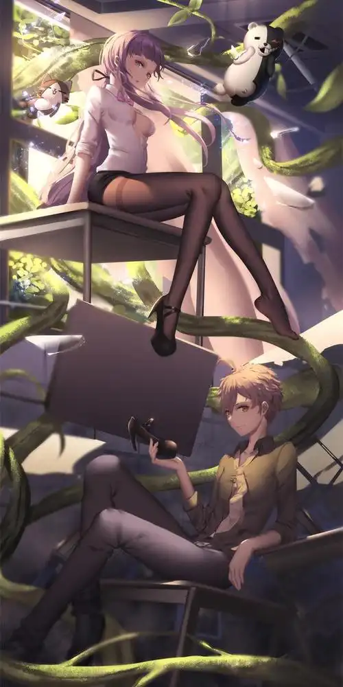 《弹丸论破》苗木诚,全面屏壁纸高清分享,这期壁纸有点海