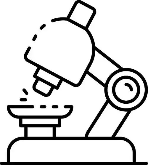 实验室显微镜图标轮廓风格