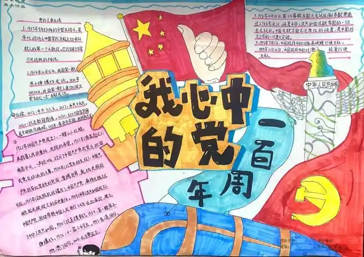 我心中的党主题手抄报图片