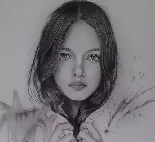 素描写生 黑白头像