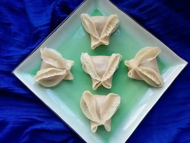 茴香馅蝴蝶花式蒸饺#方太蒸爱行动#的做法图解18