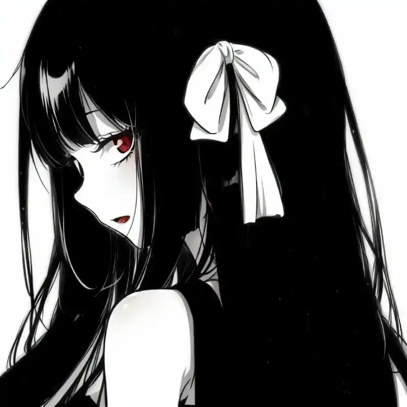 高冷黑长直#动漫女头 #女生头像 #优质头像 #二次元 #黑 - 抖音