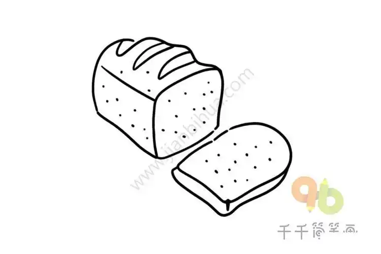 发霉的吐司包简笔画