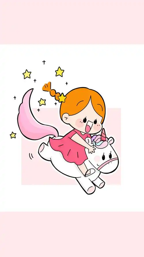 可爱少女粉手机壁纸图片_粉色卡通唯美手机壁纸_三千图片网