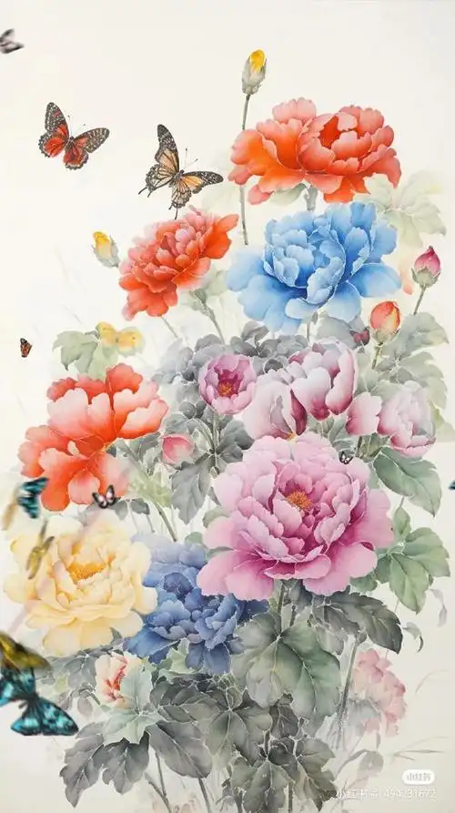 繁花盛开,满屏富贵丽色,这一幅花开富贵的壁纸,仿佛在诉说着美好的