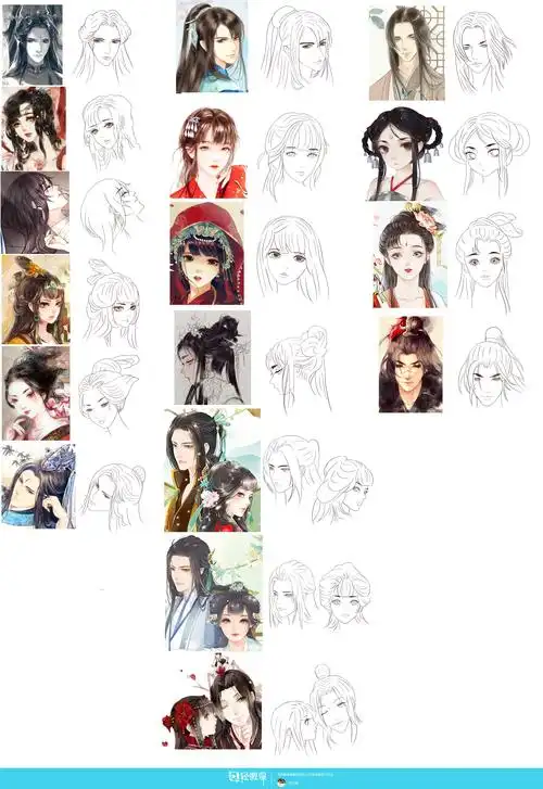 古风插画鼻子的基本画法