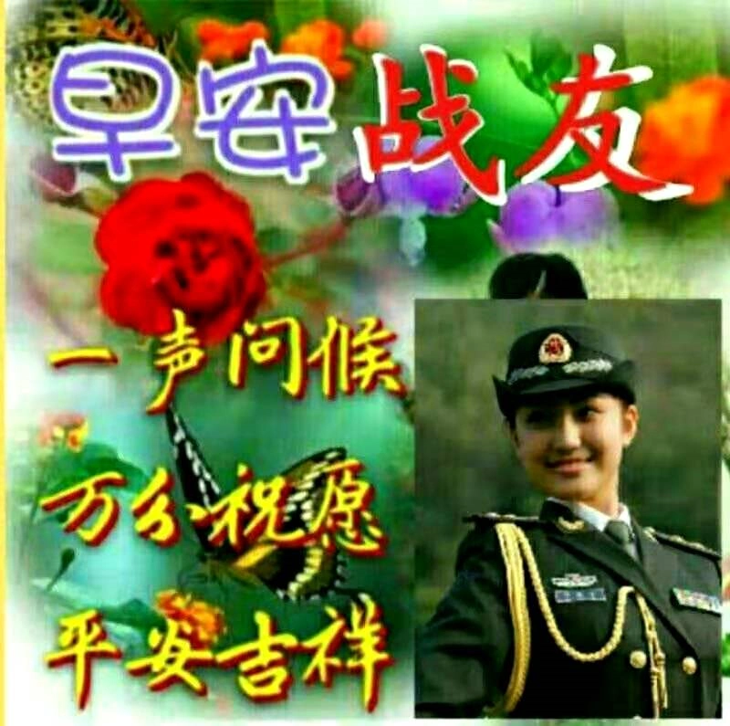 战友们,老兵们早上好表情图片 适合发军人战友情深的早安问候句子