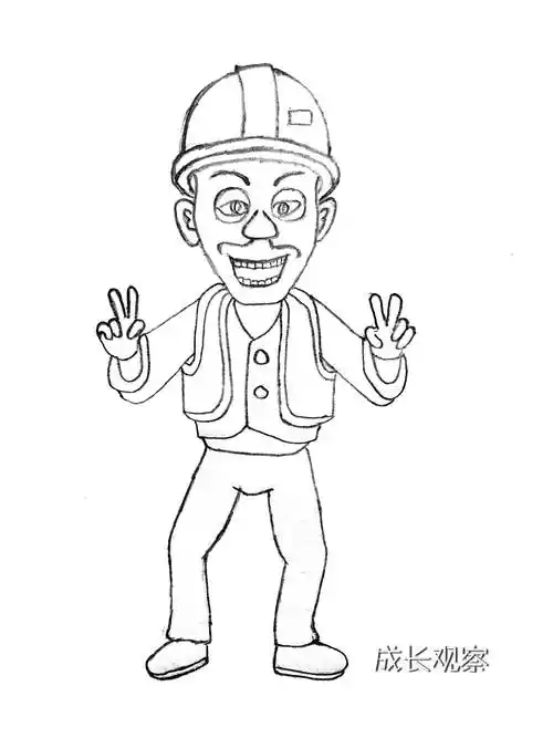 《熊出没》之光头强简笔画来了,请父母陪娃一起画哦熊出没之光头强
