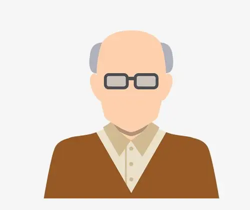 矢量卡通商务老爷子素材