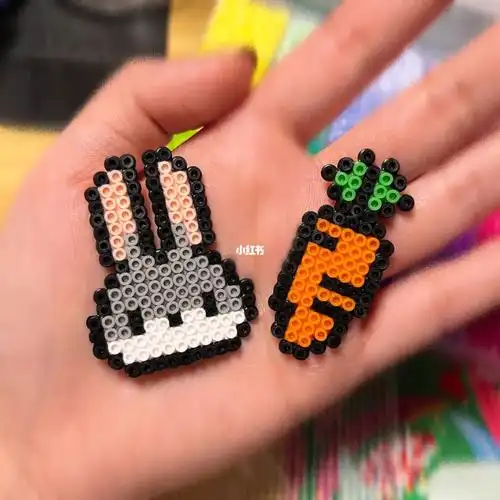 想拼点简简单单的可爱小图案图纸9799@吃饭碎觉拼豆豆^o^#拼豆豆