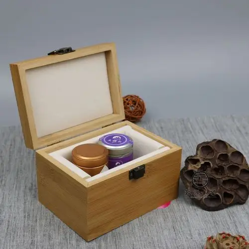 可定制竹盒 天地盖茶叶木盒 茶杯木头制普洱茶包装礼品盒茶壶礼盒