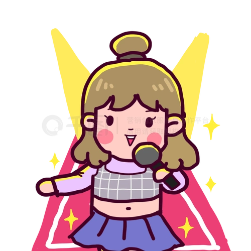 psd交流群:标签q版star创造呆萌歌手卡通手绘练习生漫画美女明星女生