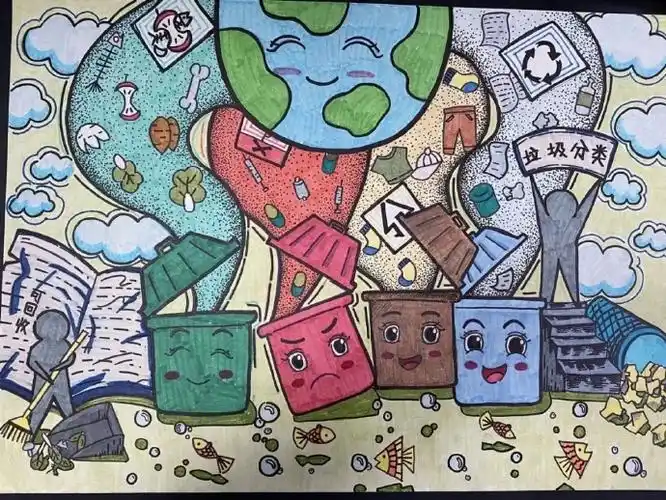 这就是中国风##垃圾分类##绘画