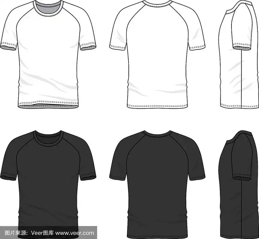 空白t恤模板