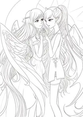 ▽作品名心变,因为很喜欢所以发第二次天使和恶魔的结合一半天使