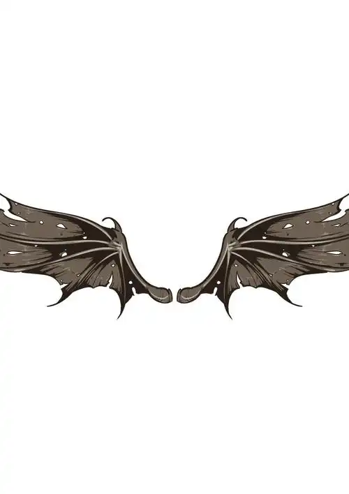 矢量复古风格翅膀插图