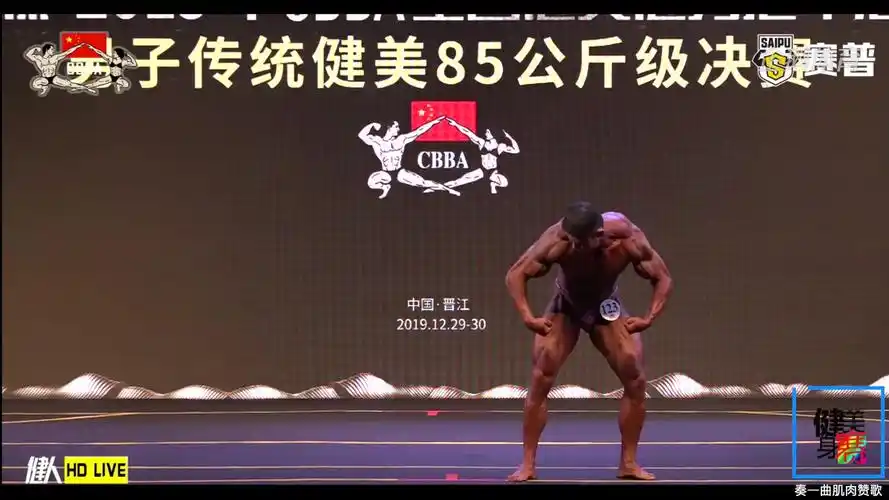 活动  舒华杯2019【传统健美85公斤级决赛123号选手自选动作】