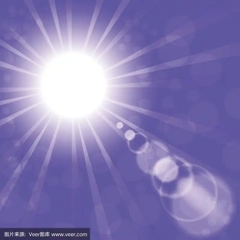 炎热的太阳背景.蓝色的夏天模式