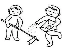 儿童怎么画农民种地的画简笔画