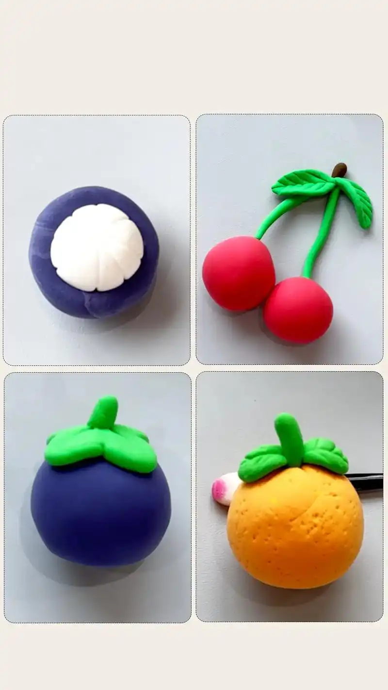 一看就会的彩泥手工水果合集.