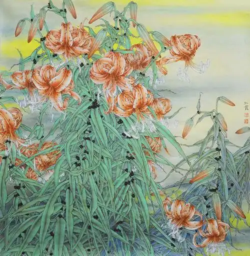 齐红霞花鸟作品欣赏 书画艺术家大数据_艺盘