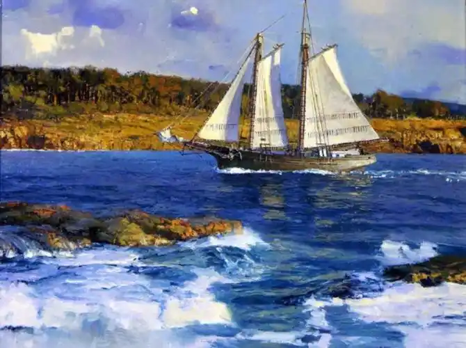 美国画家|david thimgan的帆船系列