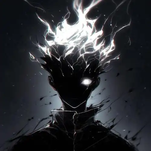 黑色面部模糊男生头像