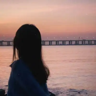 意境唯美超温柔的女生头像夕阳停不下来的只有时间