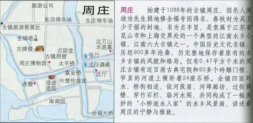 周庄旅游地图