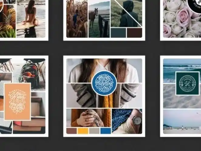 设计秀# 多图排版设计,针对不同规格的图片形式,给出不同的排版形式